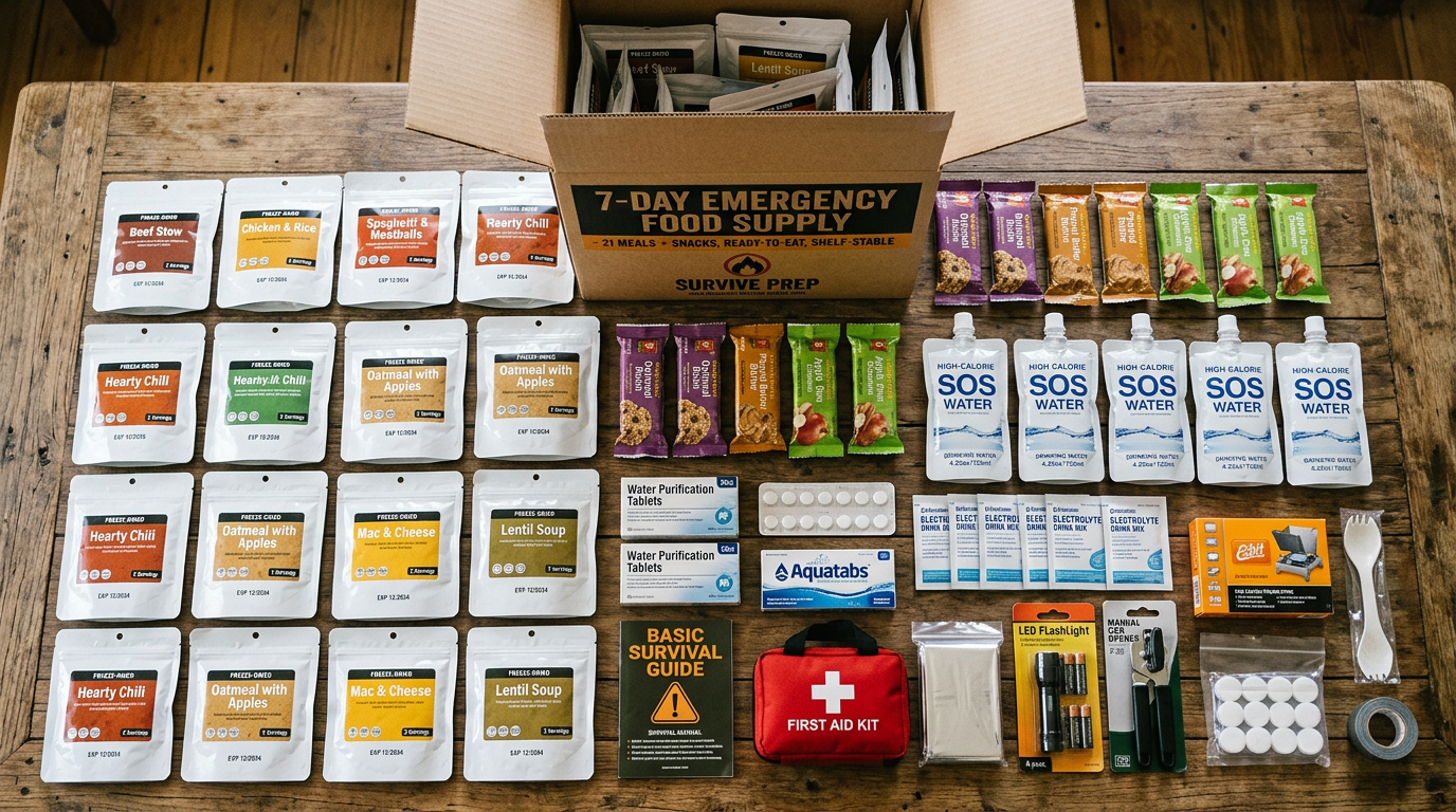7-Day Emergency Food Box for One Person