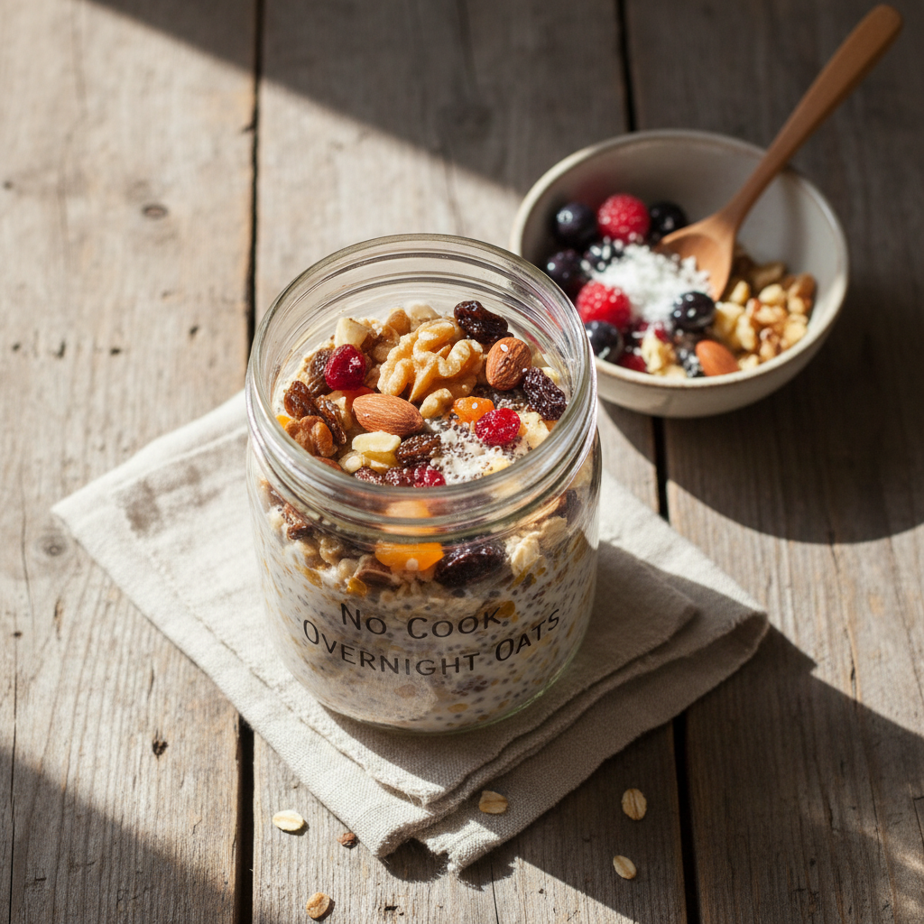 No Cook Overnight Oats No Refrigeration: A Pantry Recipe