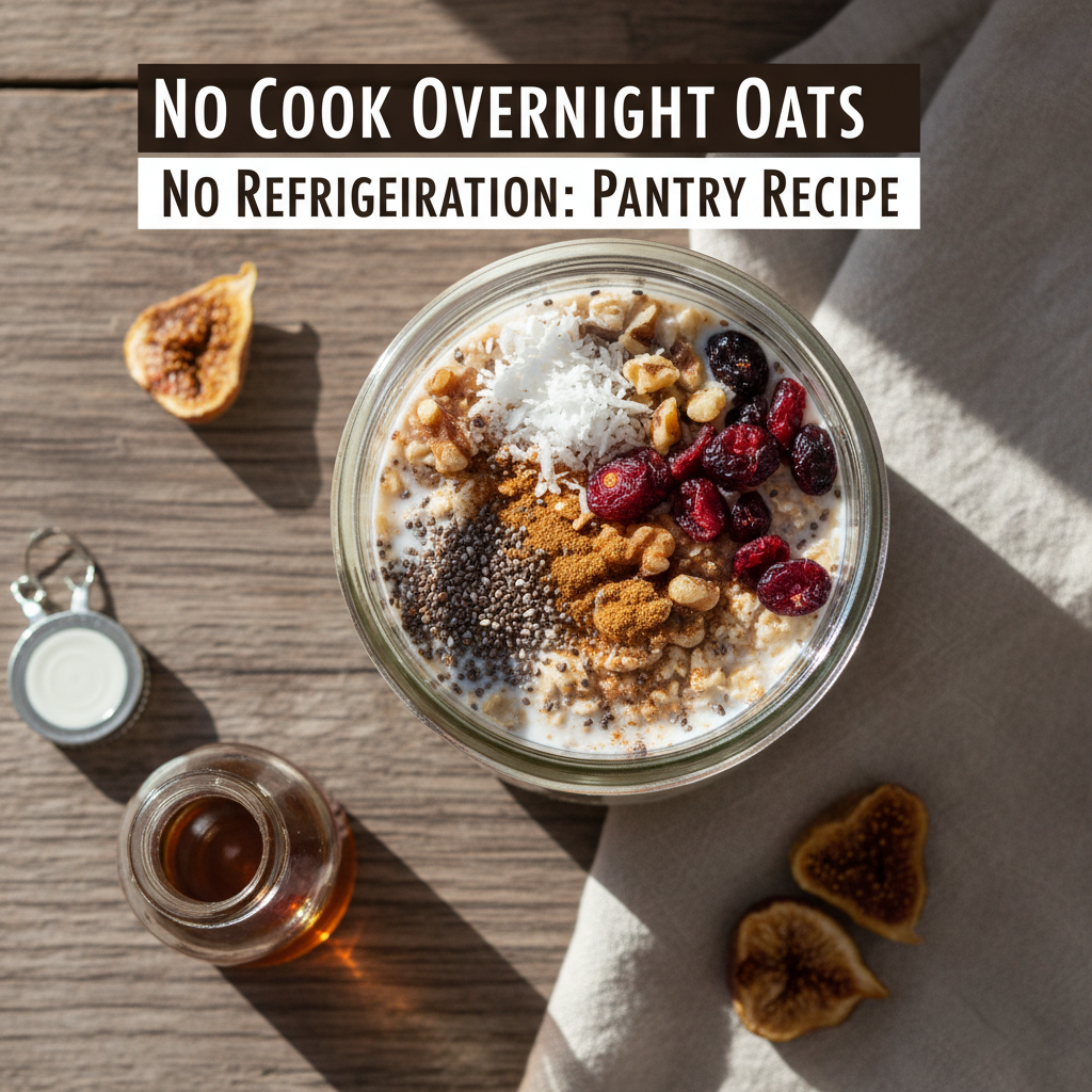 No Cook Overnight Oats No Refrigeration: Pantry Recipe
